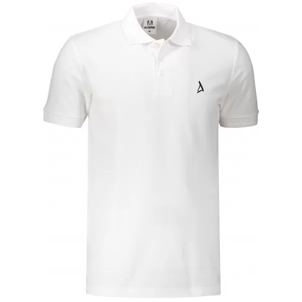  Premium-T-Shirt für Herren mit Kragen ALTISPORT ALM002203 WEIß 