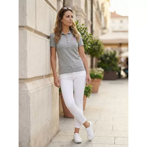  Damen-T-Shirt mit Kragen ALTISPORT ALW056210 DUNKELGRAUE HIGHLIGHTS 