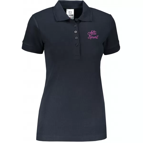  Damen-T-Shirt mit Kragen ALTISPORT ALW056210 NAVY BLAU 