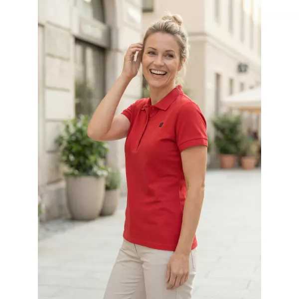  Dámské triko s límečkem ALTISPORT CARRYOVER ALW065210 ČERVENÁ 