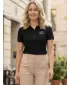Damen-T-Shirt mit Kragen ALTISPORT ALW056210 SCHWARZ UND WEIß