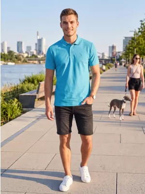 Premium-T-Shirt für Herren mit Kragen ALTISPORT ALM002203 TÜRKIS