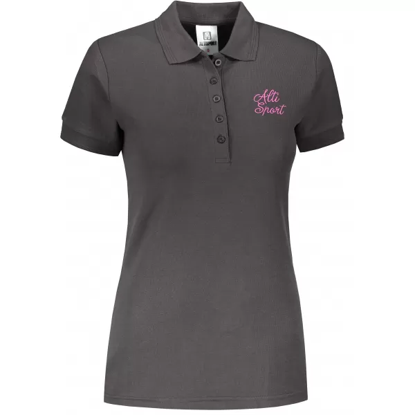  Damen-T-Shirt mit Kragen ALTISPORT ALW056210 EBENHOLZGRAU 