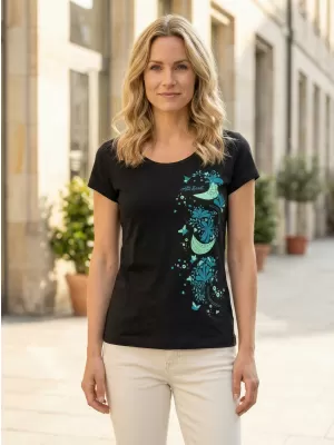 Damen-T-Shirt ALTISPORT ALW096122 SCHWARZ UND BLAU
