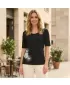 Damen-T-Shirt ALTISPORT ALW106AL1 SCHWARZ UND SILBER