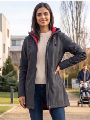 Softshell-Mantel für Damen ALTISPORT DERAURA LCTU166 DUNKELGRAU