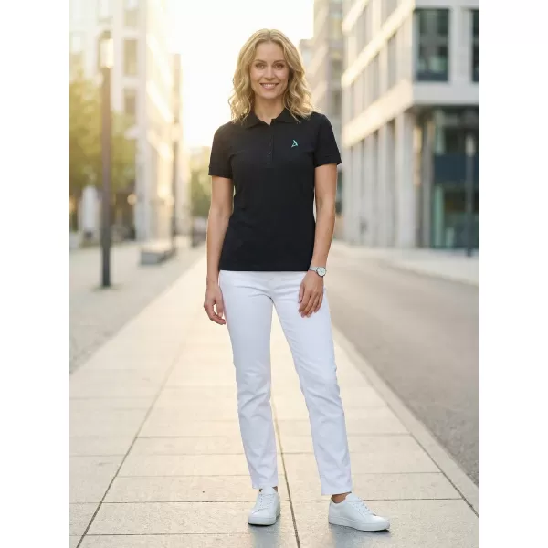  Premium-T-Shirt für Damen mit Kragen ALTISPORT ALW002210 NAVY BLAU 