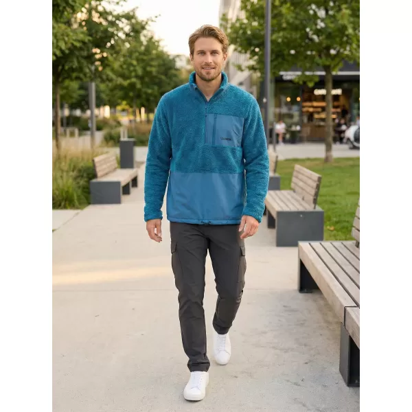  Fleece-Sweatshirt für Herren ALTISPORT HONOB MSWU307 BLAU 