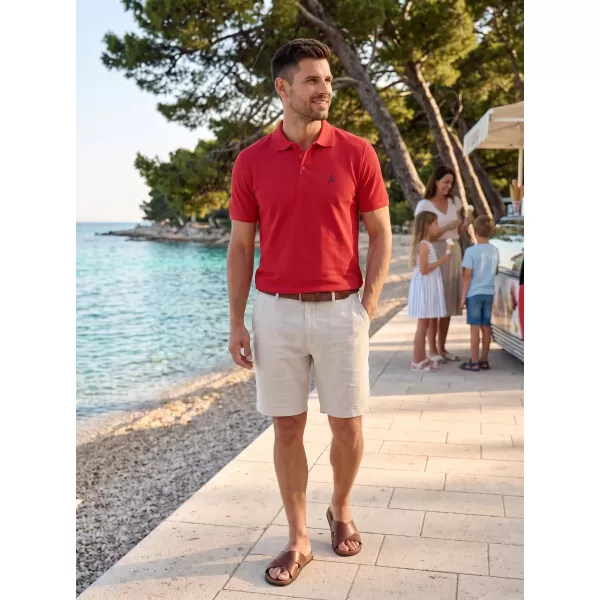  Premium-T-Shirt für Herren mit Kragen ALTISPORT ALM002203 ROT 