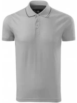 Herren-T-Shirt mit Kragen MALFINI PREMIUM GRAND 259 SILBERGRAU
