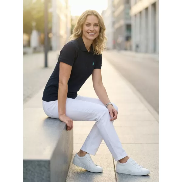  Premium-T-Shirt für Damen mit Kragen ALTISPORT ALW002210 NAVY BLAU 