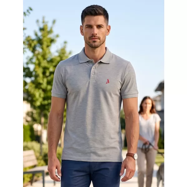  Premium-T-Shirt für Herren mit Kragen ALTISPORT ALM002203 DUNKELGRAUE HIGHLIGHTS 