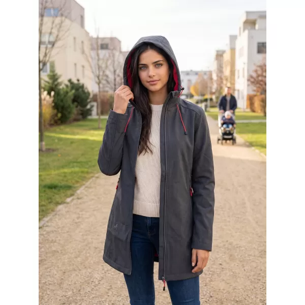  Softshell-Mantel für Damen ALTISPORT DERAURA LCTU166 DUNKELGRAU 