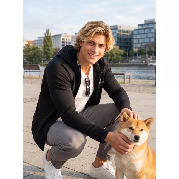  Premium-Sweatshirt für Herren ALTISPORT ALM006417 SCHWARZ 