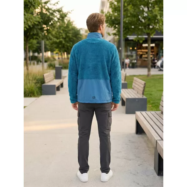  Fleece-Sweatshirt für Herren ALTISPORT HONOB MSWU307 BLAU 