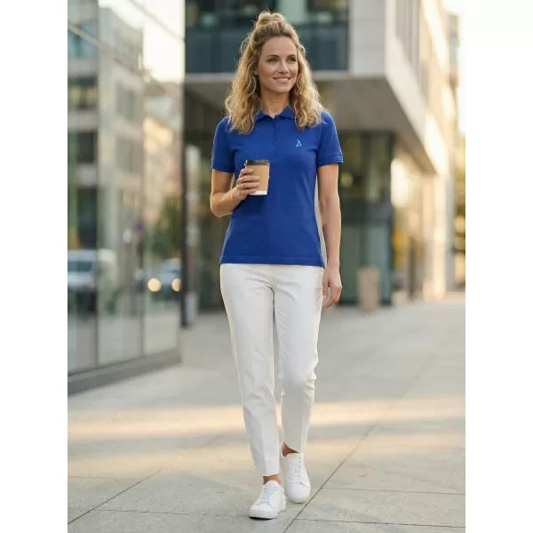  Premium-T-Shirt für Damen mit Kragen ALTISPORT ALW002210 KÖNIGSBLAU 