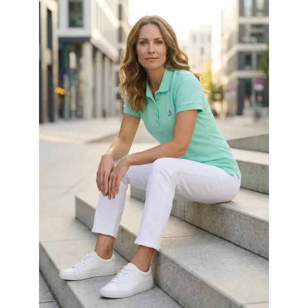  Premium-T-Shirt für Damen mit Kragen ALTISPORT ALW002210 MINZE 