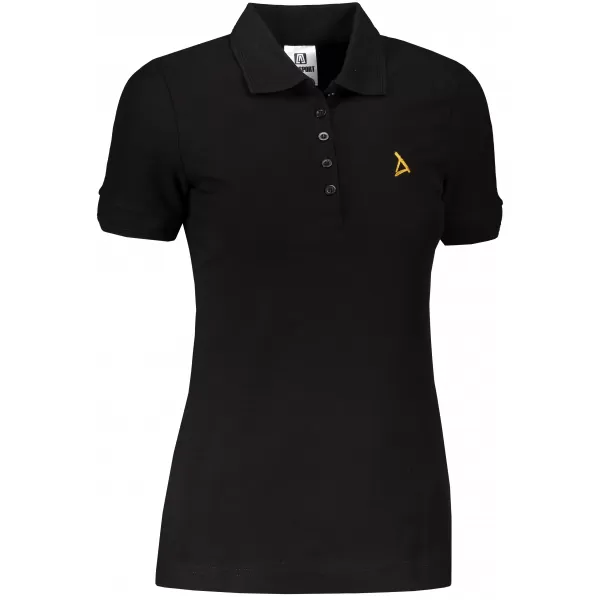  Premium-T-Shirt für Damen mit Kragen ALTISPORT ALW002210 SCHWARZ UND GOLD 