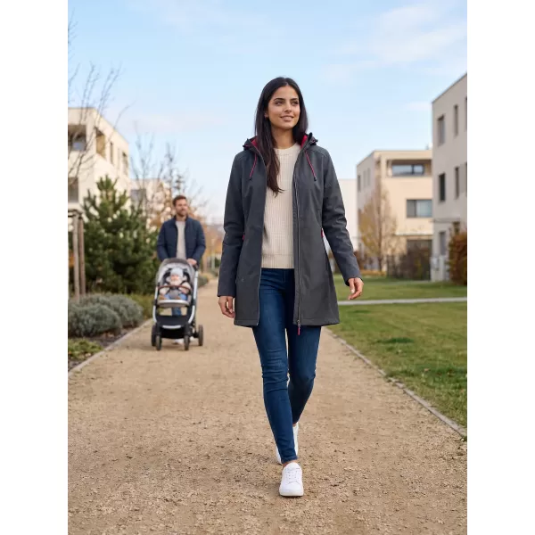  Softshell-Mantel für Damen ALTISPORT DERAURA LCTU166 DUNKELGRAU 