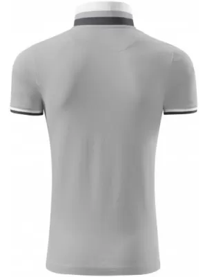 Herren-T-Shirt mit Kragen MALFINI PREMIUM COLLAR UP 256 SILBERGRAU