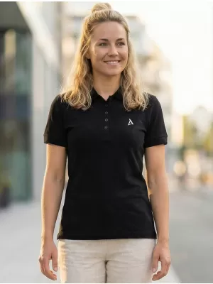 Premium-T-Shirt für Damen mit Kragen ALTISPORT ALW002210 SCHWARZ UND WEIß