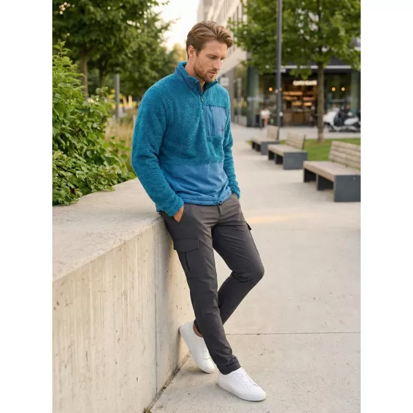  Fleece-Sweatshirt für Herren ALTISPORT HONOB MSWU307 BLAU 