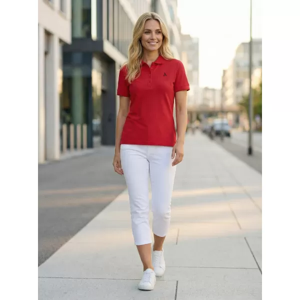  Premium-T-Shirt für Damen mit Kragen ALTISPORT ALW002210 ROT 