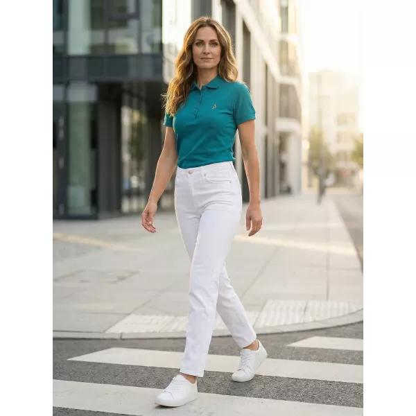  Premium-T-Shirt für Damen mit Kragen ALTISPORT ALW002210 DUNKLES TÜRKIS 