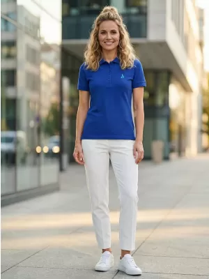 Premium-T-Shirt für Damen mit Kragen ALTISPORT ALW002210 KÖNIGSBLAU