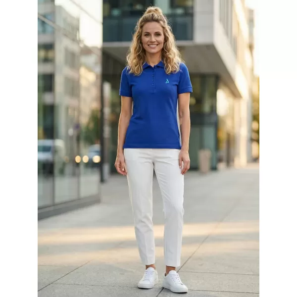  Premium-T-Shirt für Damen mit Kragen ALTISPORT ALW002210 KÖNIGSBLAU 