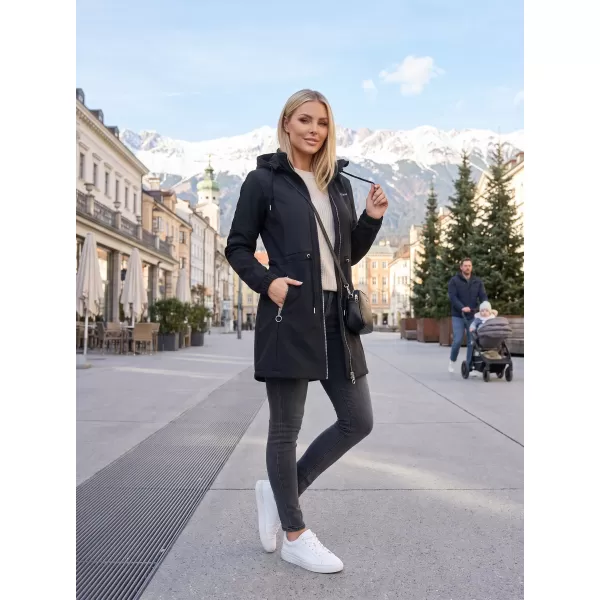  Softshell-Mantel für Damen KIXMI MALAYA SCHWARZ 