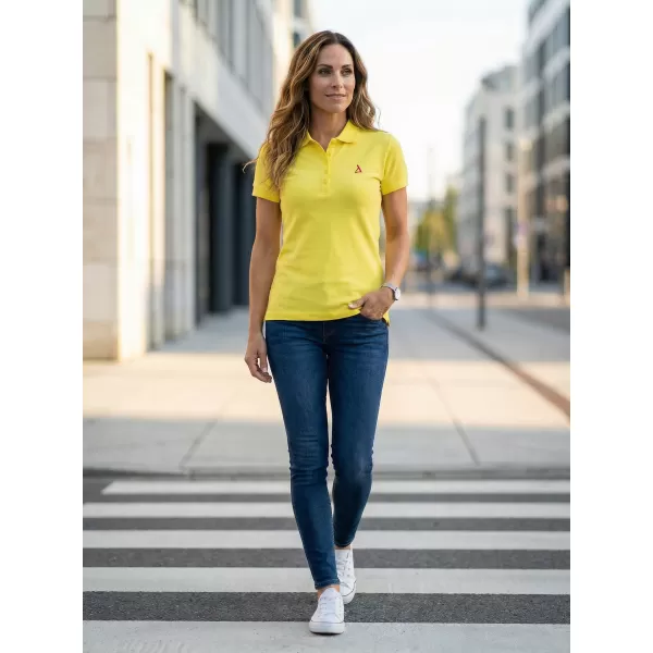 Premium-T-Shirt für Damen mit Kragen ALTISPORT ALW002210 ZITRONE 