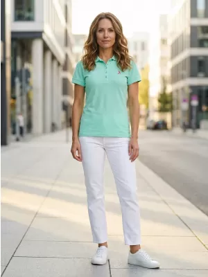 Premium-T-Shirt für Damen mit Kragen ALTISPORT ALW002210 MINZE