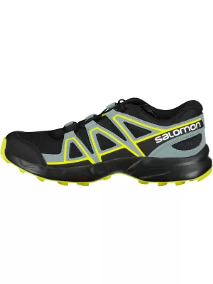 Laufschuhe SALOMON SPEEDCROSS J L41447100 SCHWARZ/SCHWARZ/GRÜN