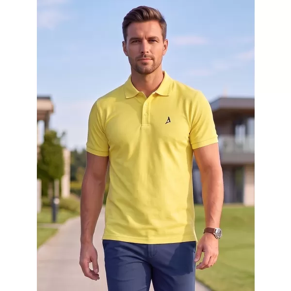  Premium-T-Shirt für Herren mit Kragen ALTISPORT ALM002203 ZITRONE 