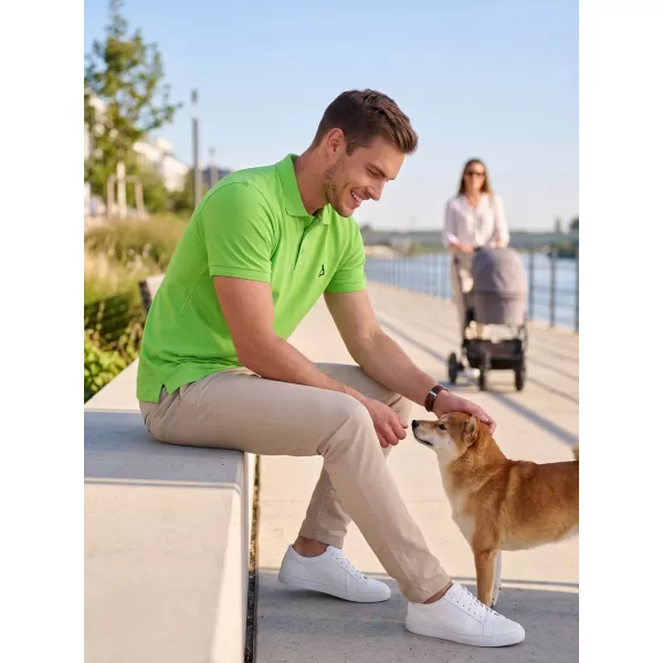  Premium-T-Shirt für Herren mit Kragen ALTISPORT ALM002203 APFELGRÜN 