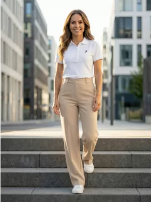 Premium-T-Shirt für Damen mit Kragen ALTISPORT ALW002210 WEIß