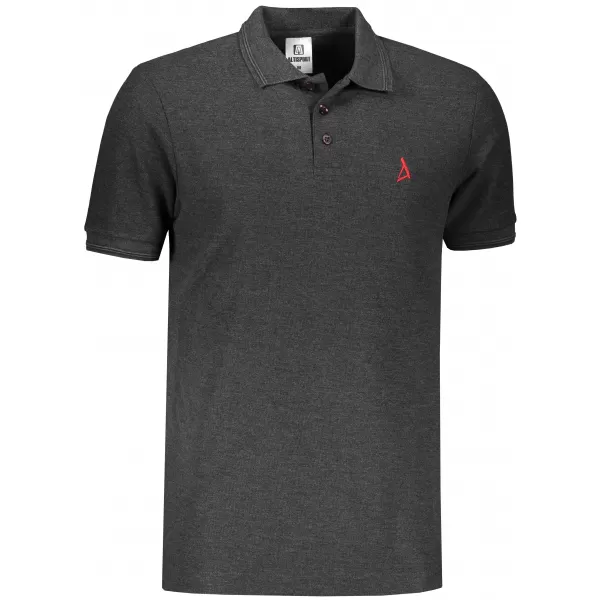  Premium-T-Shirt für Herren mit Kragen ALTISPORT ALM002203 ANTHRAZIT-HIGHLIGHT 