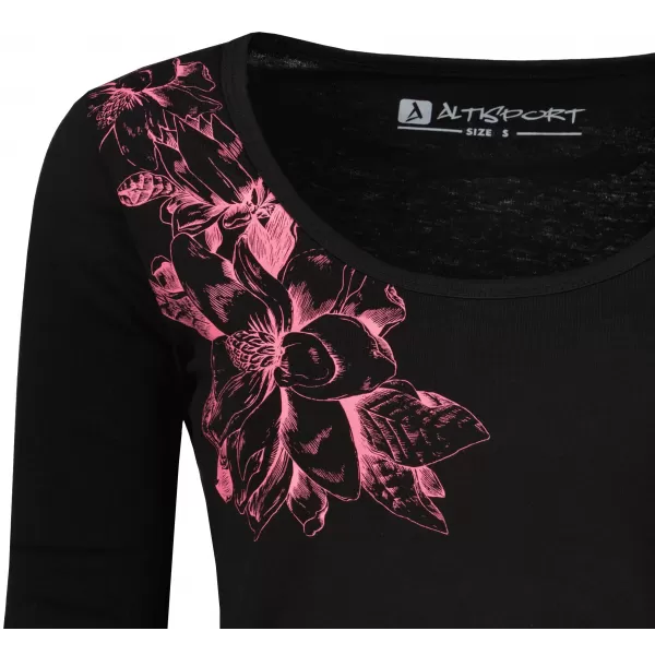  Damen-T-Shirt ALTISPORT KOLIA LTSU837 SCHWARZ 