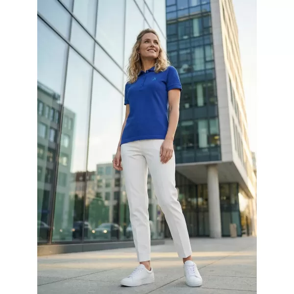  Premium-T-Shirt für Damen mit Kragen ALTISPORT ALW002210 KÖNIGSBLAU 