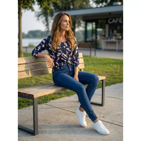  Damen-T-Shirt KIXMI MENDY DUNKELBLAU 