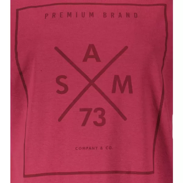  Frauen t -Shirt mit kurzen Ärmeln SAM 73 TANYA WT 826 DUNKELROSA 