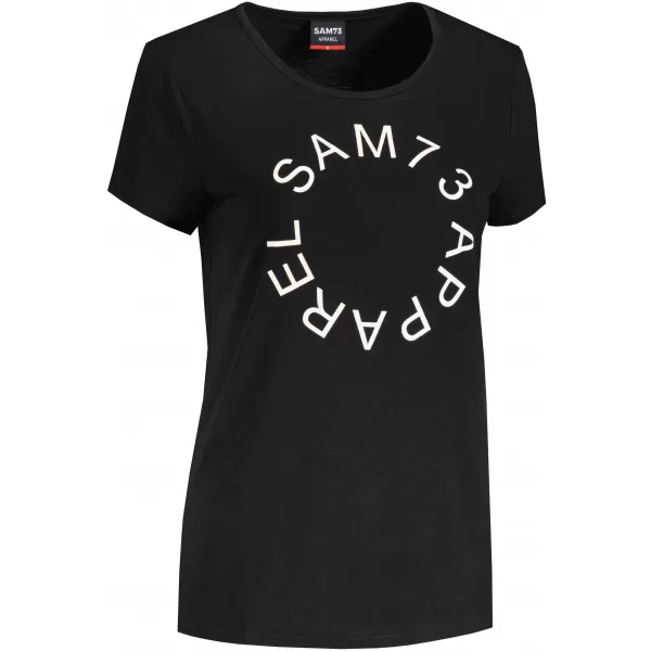  Frauen t -Shirt mit kurzen Ärmeln SAM 73 ARIAS WT 825 SCHWARZ 
