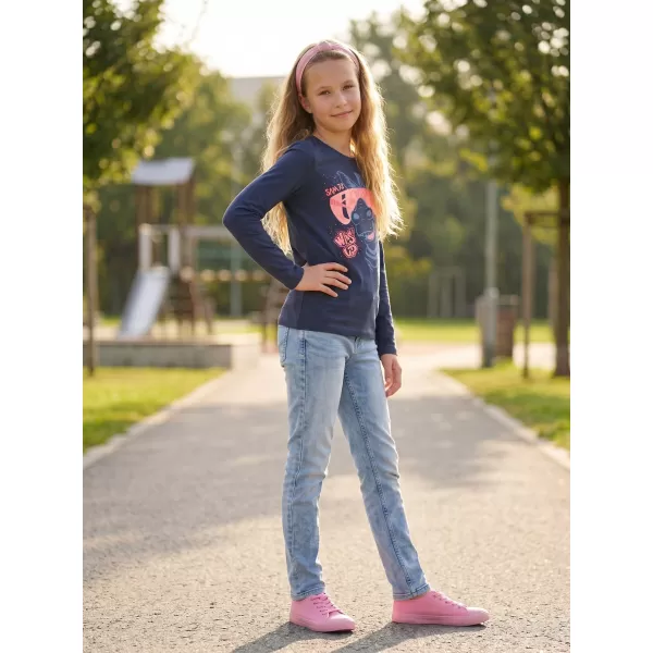  Girl's T -Shirt mit langen Ärmeln SAM 73 AGNES GT 555 BLAU 