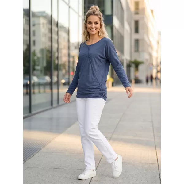  Frauen t -Shirt mit langen Ärmeln SAM 73 SANDRA WT 830 BLAU 
