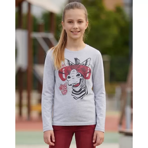  Girl's T -Shirt mit langen Ärmeln SAM 73 AGNES GT 555 HELLGRAU 