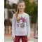Girl's T -Shirt mit langen Ärmeln SAM 73 AGNES GT 555 HELLGRAU