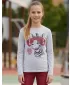 Girl's T -Shirt mit langen Ärmeln SAM 73 AGNES GT 555 HELLGRAU