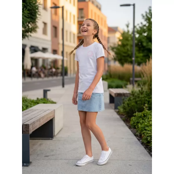  Girl's T -Shirt mit kurzen Ärmeln SAM 73 LEONI GT 553 WEIß 