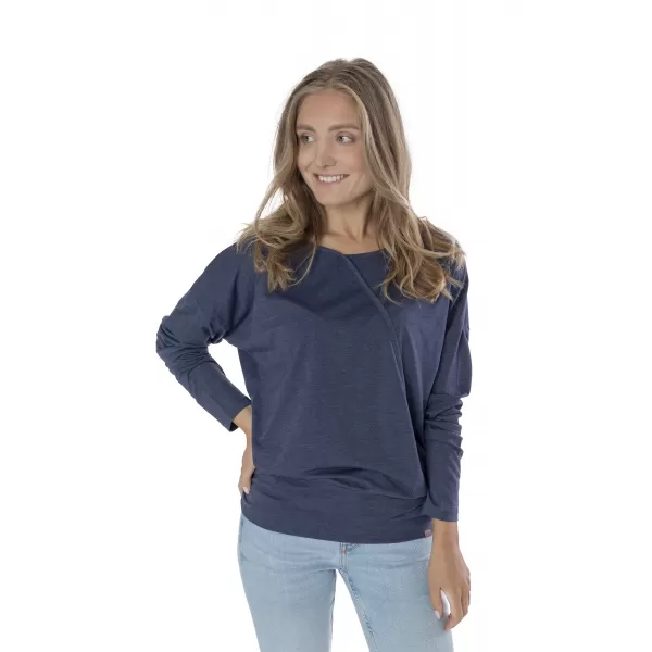  Frauen t -Shirt mit langen Ärmeln SAM 73 SANDRA WT 830 BLAU 